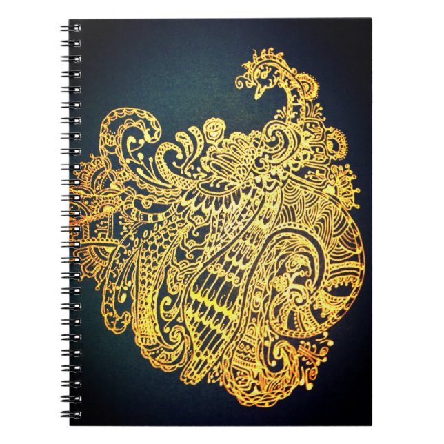 Paisley peacock notebook (Front)