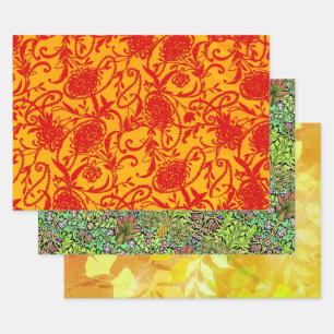 Paisley Pearl, Arcadia, and Leafy Sampler Wrapping Paper Sheet