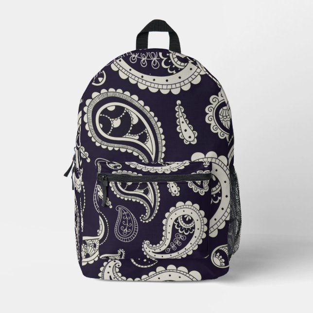 Paisley Print Backpack (Front)