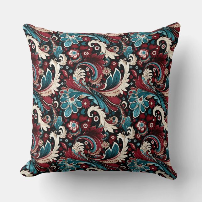 Paisley Print Cushion (Front)