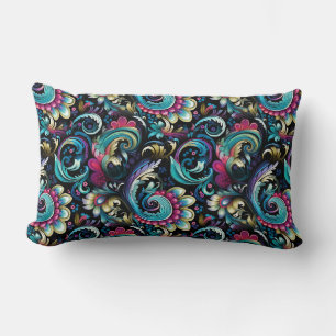 Paisley Print Lumbar Cushion