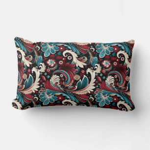 Paisley Print Lumbar Cushion
