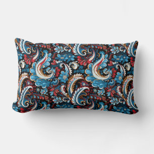Paisley Print Lumbar Cushion