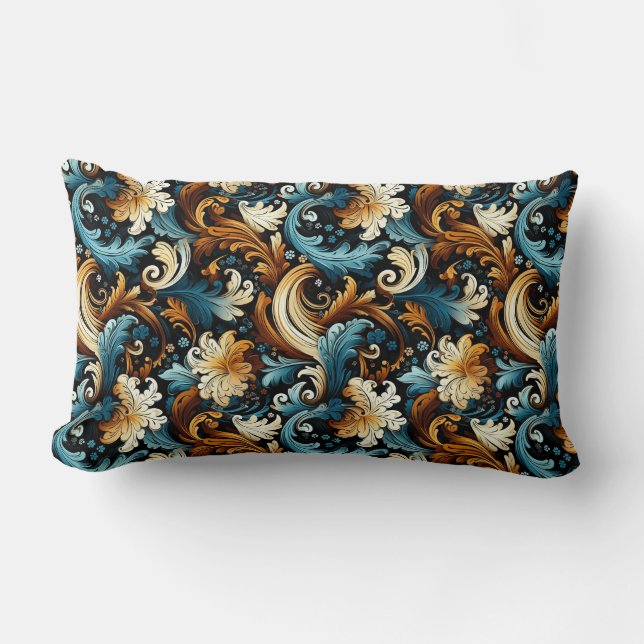 Paisley Print Lumbar Cushion (Front)