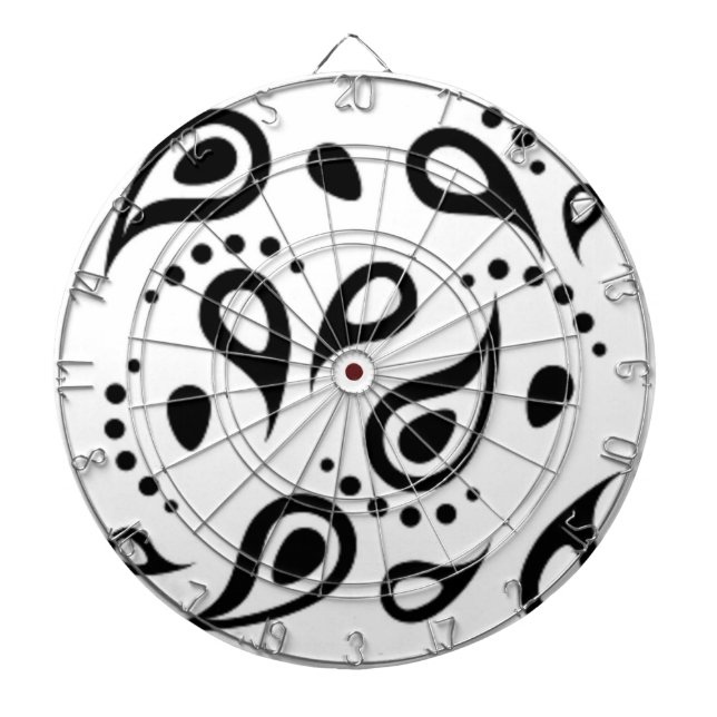 PAISLEY PRINT PATTERN DARTBOARD (Front)