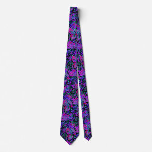 Paisley Psychedelic Neon Colors Tie