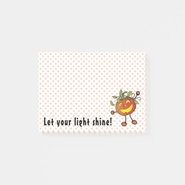 Paisley Pumpkin: Let your light shine! Post-it Notes (Front)
