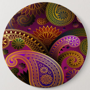 Paisley Purple 6 Cm Round Badge