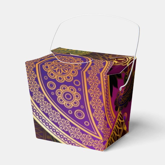 Paisley Purple Favour Box (Front Side)