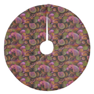 Paisley Purple Fleece Tree Skirt