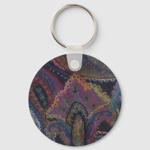 Paisley Purple Key Ring