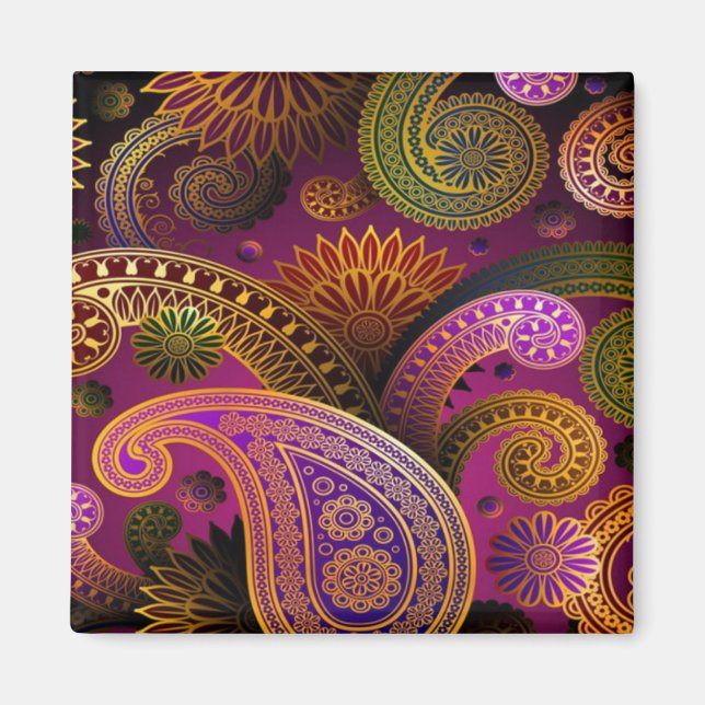 Paisley Purple Magnet (Front)