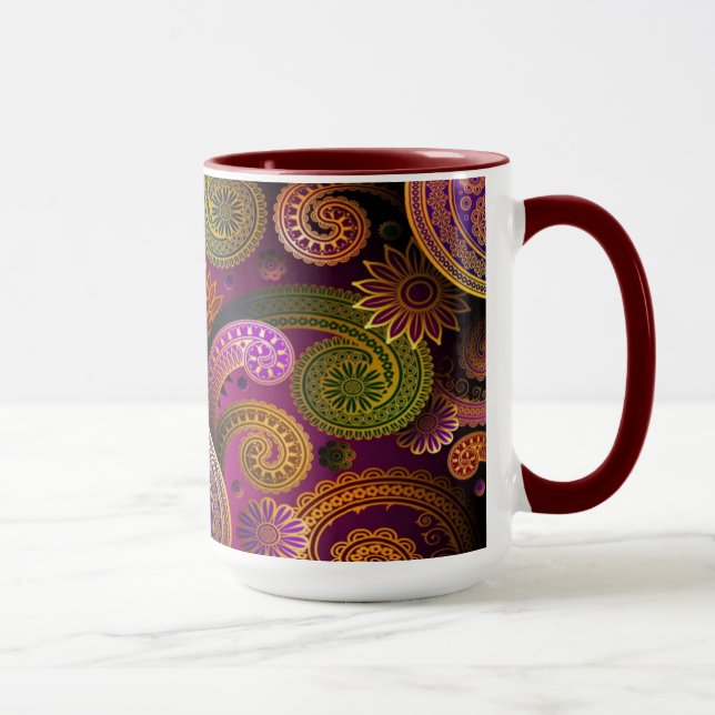 Paisley Purple Mug (Right)