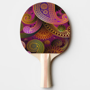 Paisley Purple Ping Pong Paddle