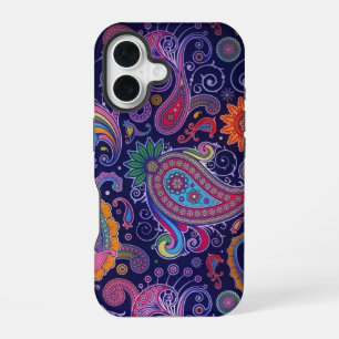 Paisley Purple Pink iPhone 16 Case