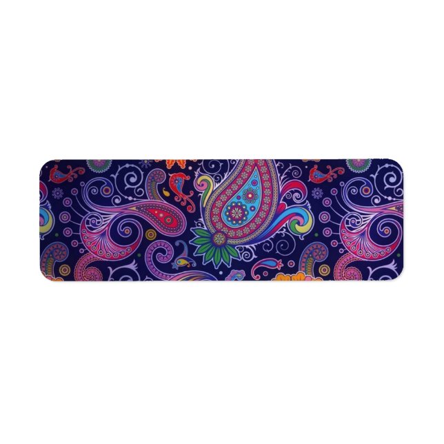Paisley Purple pink Return Address Label (Front)