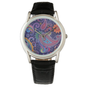 Paisley Purple pink Watch