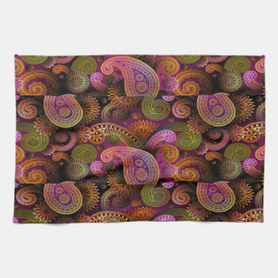 Paisley Purple Tea Towel
