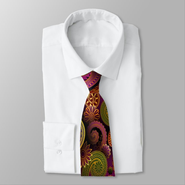 Paisley Purple Tie (Tied)