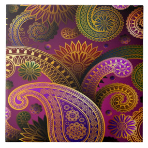 Paisley Purple Tile