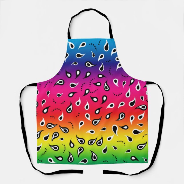 Paisley Rainbow Apron (Front)