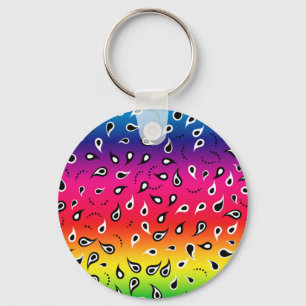 Paisley Rainbow Key Ring