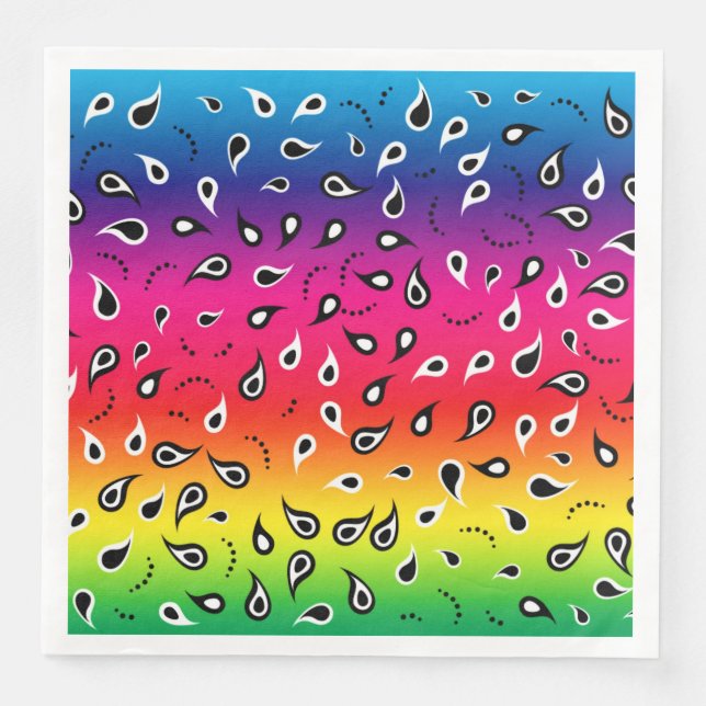 Paisley Rainbow Napkin (Front)