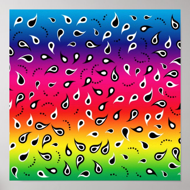 Paisley Rainbow Poster (Front)