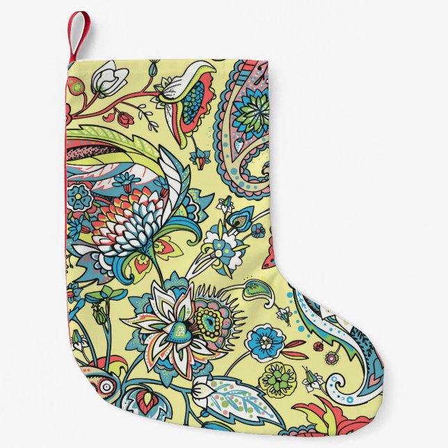 Paisley seamless pattern based on the traditional  small christmas stocking (Front)