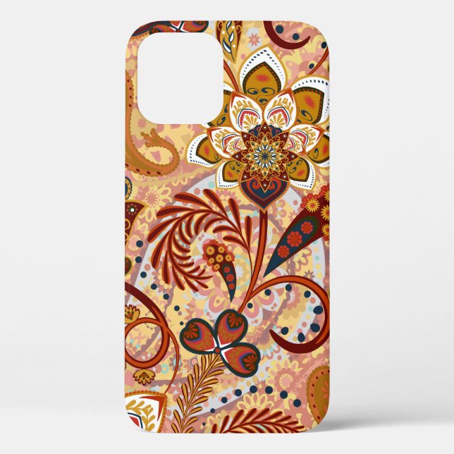Paisley seamless pattern with flowers in indian st Case-Mate iPhone case (Back)
