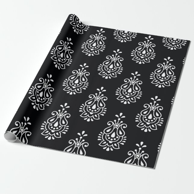 paisley seamless pattern wrapping paper (Unrolled)