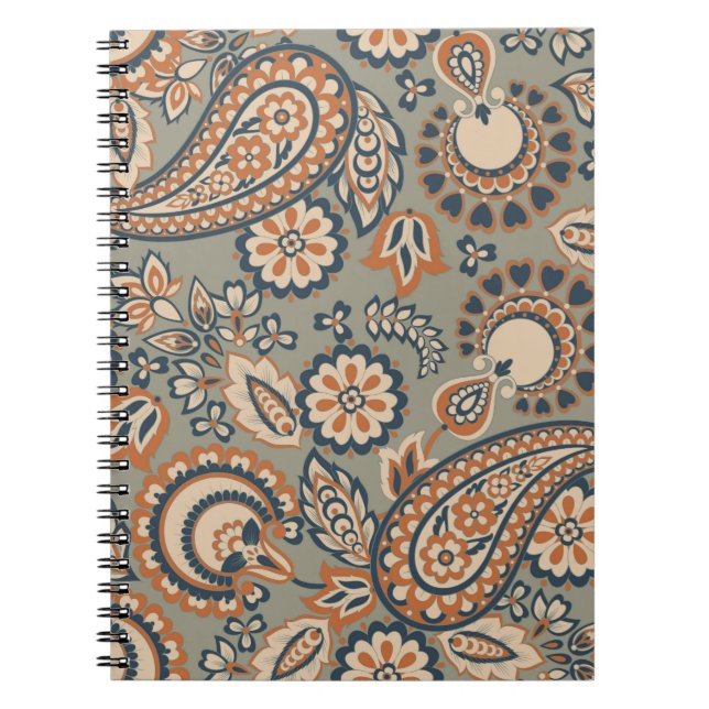 Paisley seamless vintage pattern. Vintage backgrou Notebook (Front)
