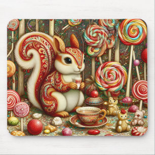  ~ Paisley Squirrel ~ tea party  ~ Mousepad