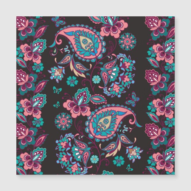 Paisley Stripe: Black Decorative Seamless (Front)