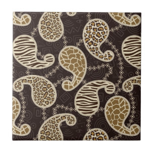 Paisley style background ceramic tile