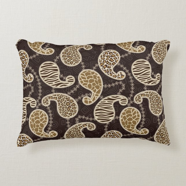 Paisley style background decorative cushion (Front)