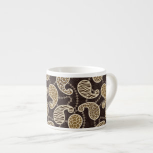 Paisley style background espresso cup