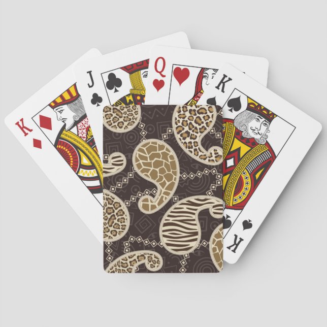 Paisley style background playing cards (Back)