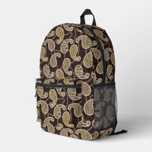 Paisley style background printed backpack