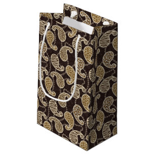 Paisley style background small gift bag