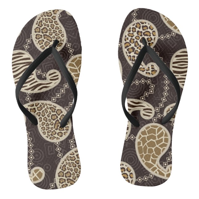 Paisley style background thongs (Footbed)