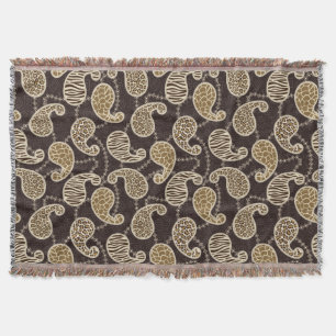 Paisley style background throw blanket