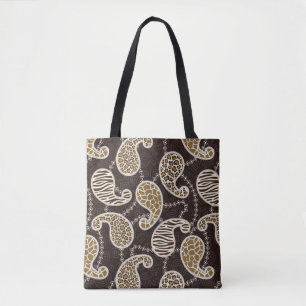 Paisley style background tote bag