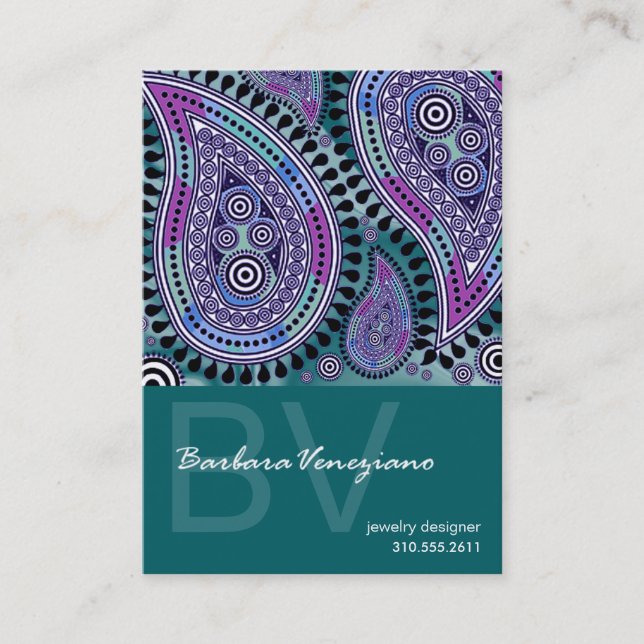 Paisley Supreme Business Card template (Front)