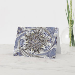 Paisley Swirl Christmas Kaleidoscope Holiday Card