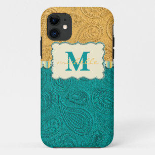 Paisley Texture Monogram iPhone 11 Case