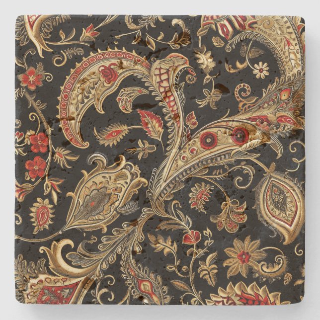 Paisley, Victorian, Gothic,  Stone Coaster (Front)