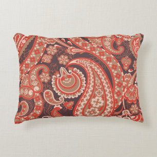 Paisley vintage seamless pattern. Fantastic flower Decorative Cushion