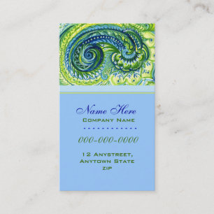 Paisley Watercolor Profile Card