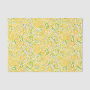 Paisley Yellow Green and Purple Pattern Tissue Paper